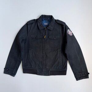 Vintage Polo Jeans Co Ralph Lauren Adirondack Ski Club Bomber Jacket in Black